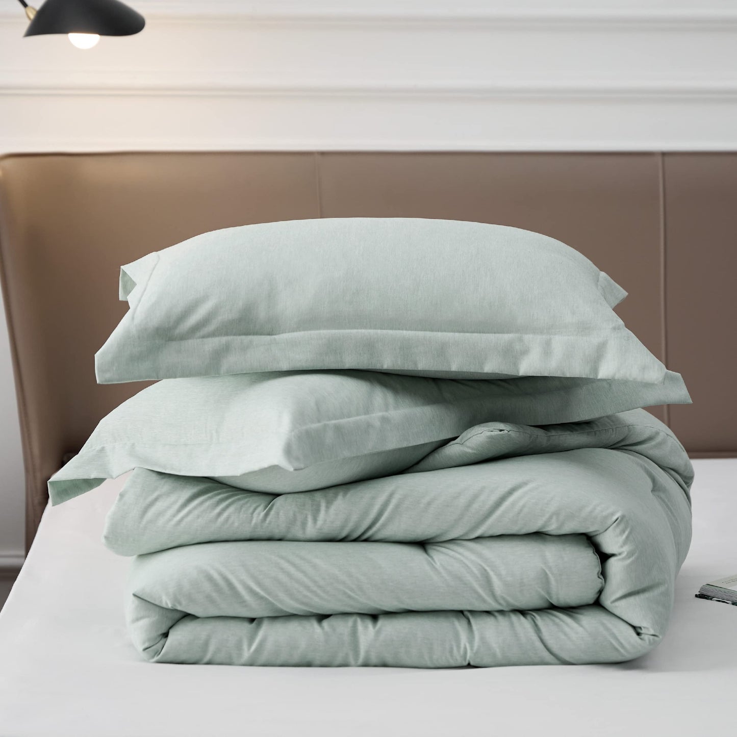 Bedsure Sage Green Queen Comforter Set - Soft Queen Bedding Sets, Cationic Dyed Bed Set for All Seasons, 3 Pieces, 1 Comforter (90"x90") and 2 Pillow Shams (20"x26"+2")