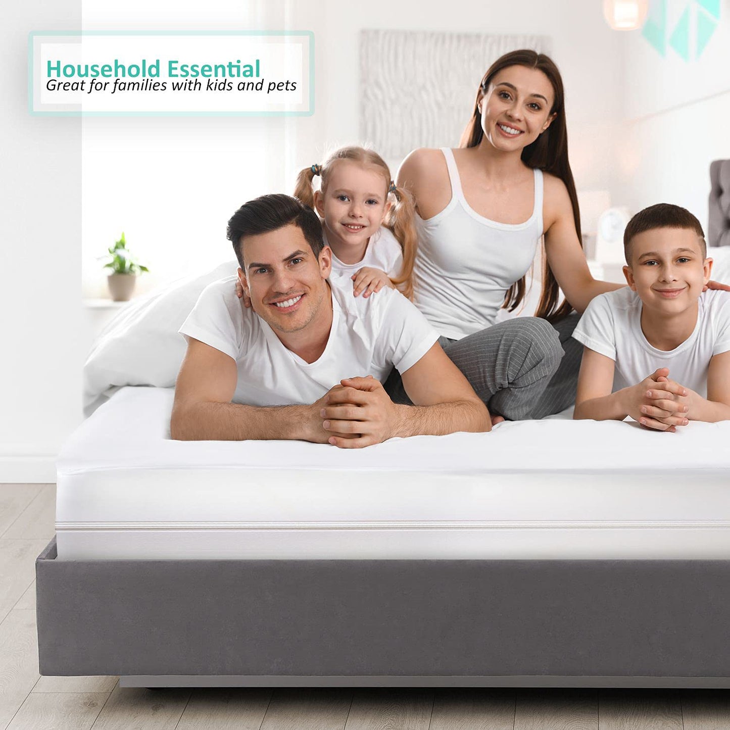 Nestl Premium Microfiber Zippered Mattress Encasement - Waterproof Full Mattress Protector - Fits 15 Inches Deep - Full