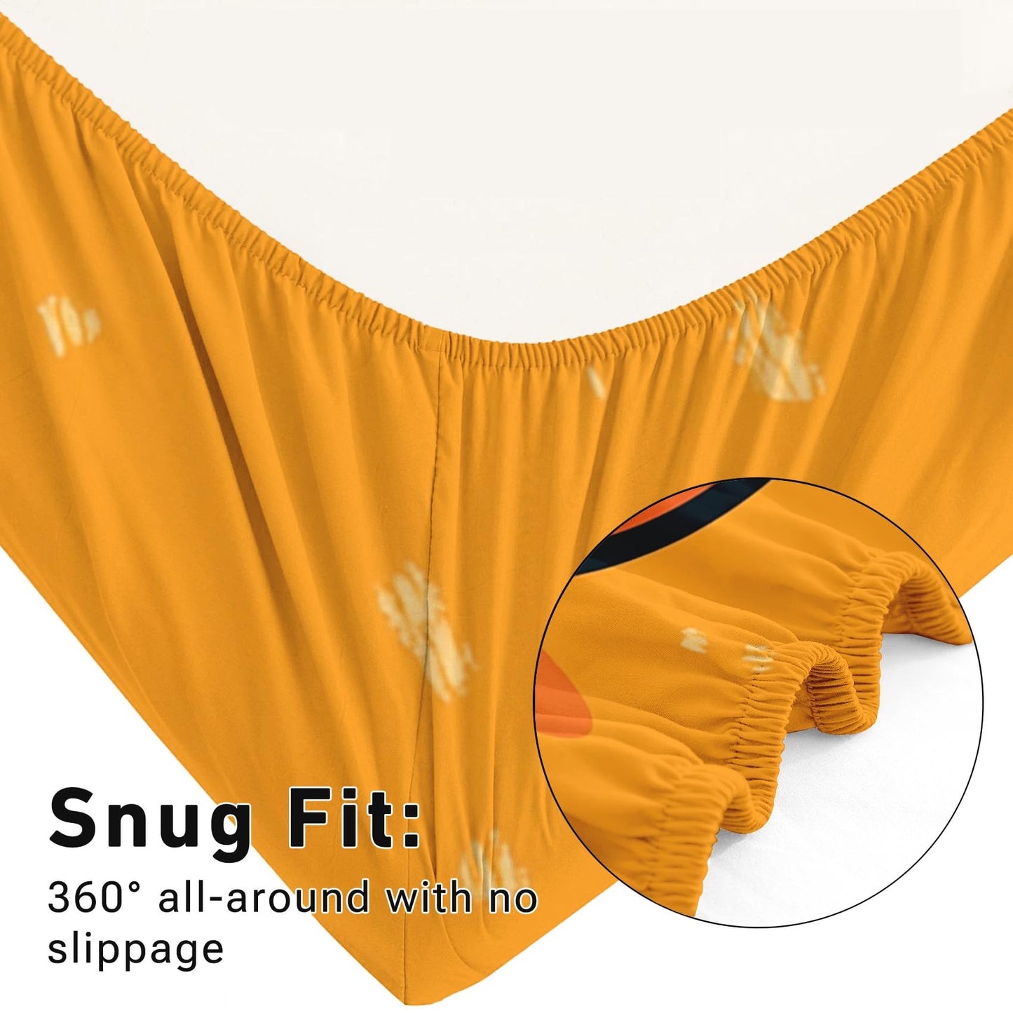 Zoainuos Pumpkin Sheets Full Size Bed, Halloween Thanksgiving Sheet Sets, Soft Microfiber Deep Pocket Wrinkle Free Bedding Sheets & Pillowcases, Fall Pumpkin Bedroom Decor & Gifts