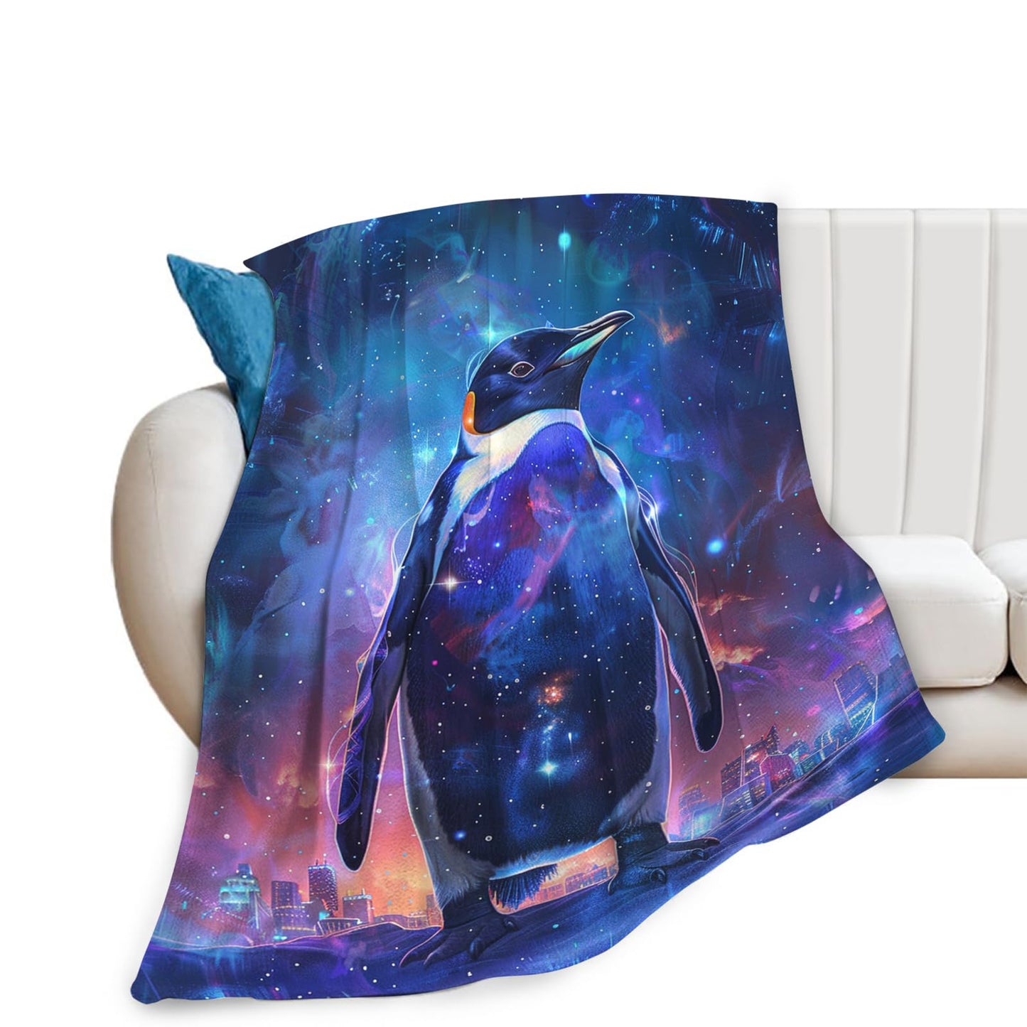 Tijuboni Penguin Throw Blanket Penguin Gifts for Girls Boys Women Men Kids Adults Soft Flannel Fleece Blanket for Couch Sofa Bed Home Decor 40"x50"