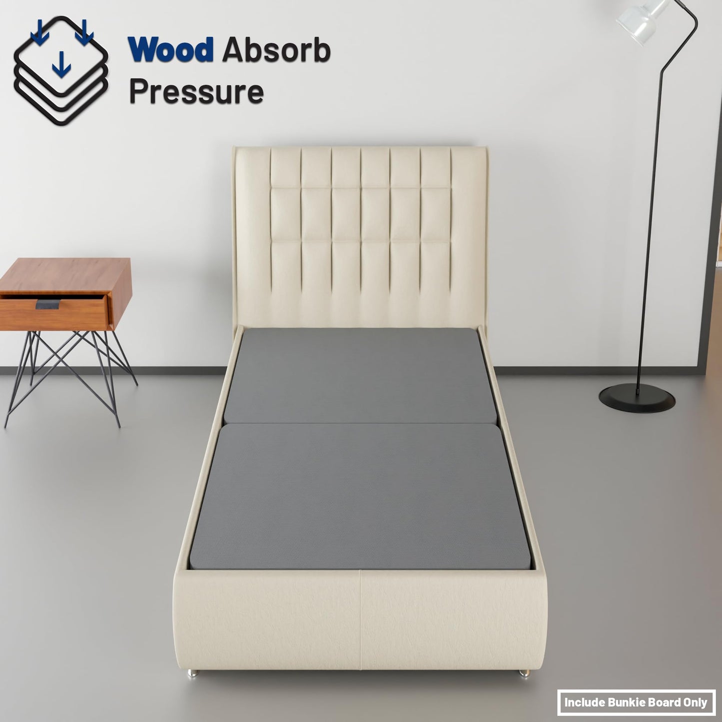 Zayton Wood 1.5-Inch Bunkie Board/Slats,Mattress Bed Support,Fits Standard Twin Size Foundation