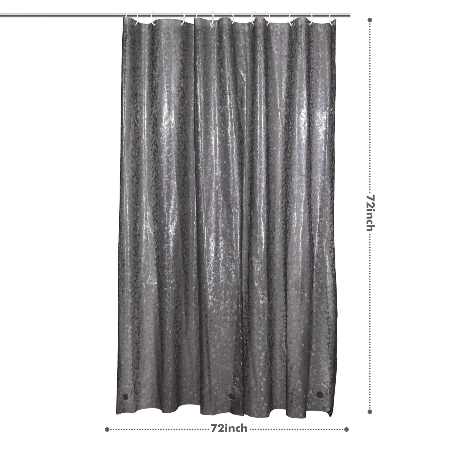Waterproof Shower Curtain Liner EVA 8G - Rust-Proof Hooks, Heavy-Duty Magnets - Enhance Your Bathroom with Durability and Elegance