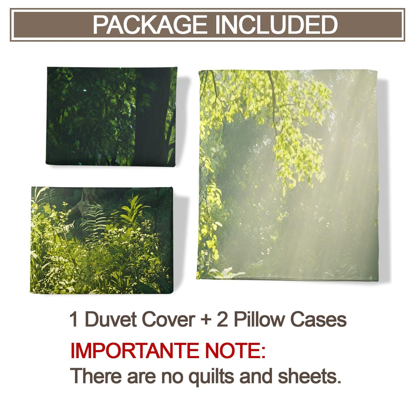 PAISUOQ Spring Forest Duvet Cover, Natural Landscape Bedding & Duvet Cover King, Fresh Green Comforter Set with Zipper, 3 Pieces with 2 Pillowcases, Bedroom Decor & Gifts