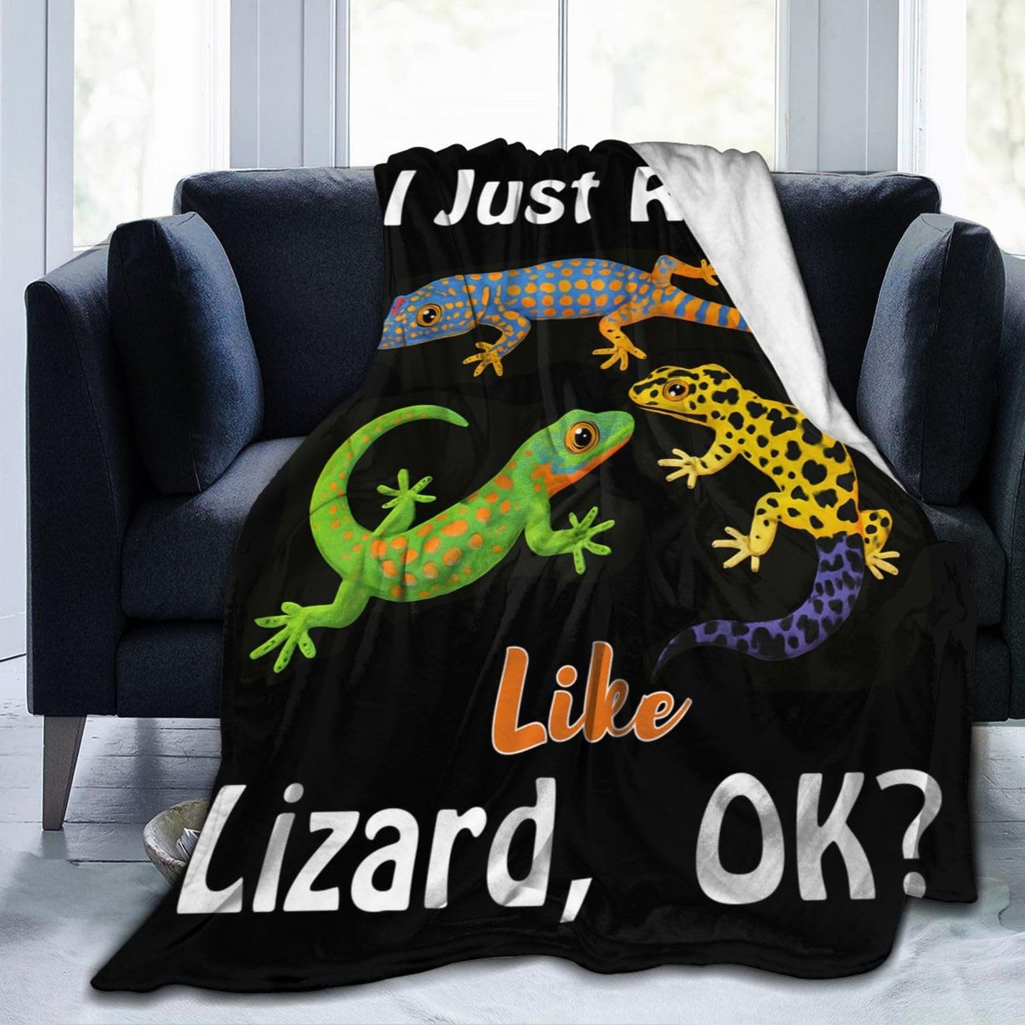 Baegopa Lizard Blanket Gifts Reptiles Lovers Throw 50"X40"