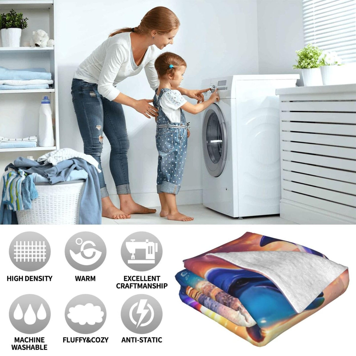 Dolphin Sunset Blanket, Gifts for Women, Ocean Dolphin Theme Soft Lightweight Throw Blankets for Kids Girls, Travel Bed Living Room Decor, 50x60in