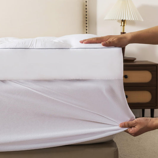 WhatsBedding 5 Inch Memory Foam Mattress Topper Twin Size, Supportive Fluffy Shredded Memory Foam Filled Pillow Top, Extra Soft Bed Topper with Deep Pocket, 39x75x5 Inch