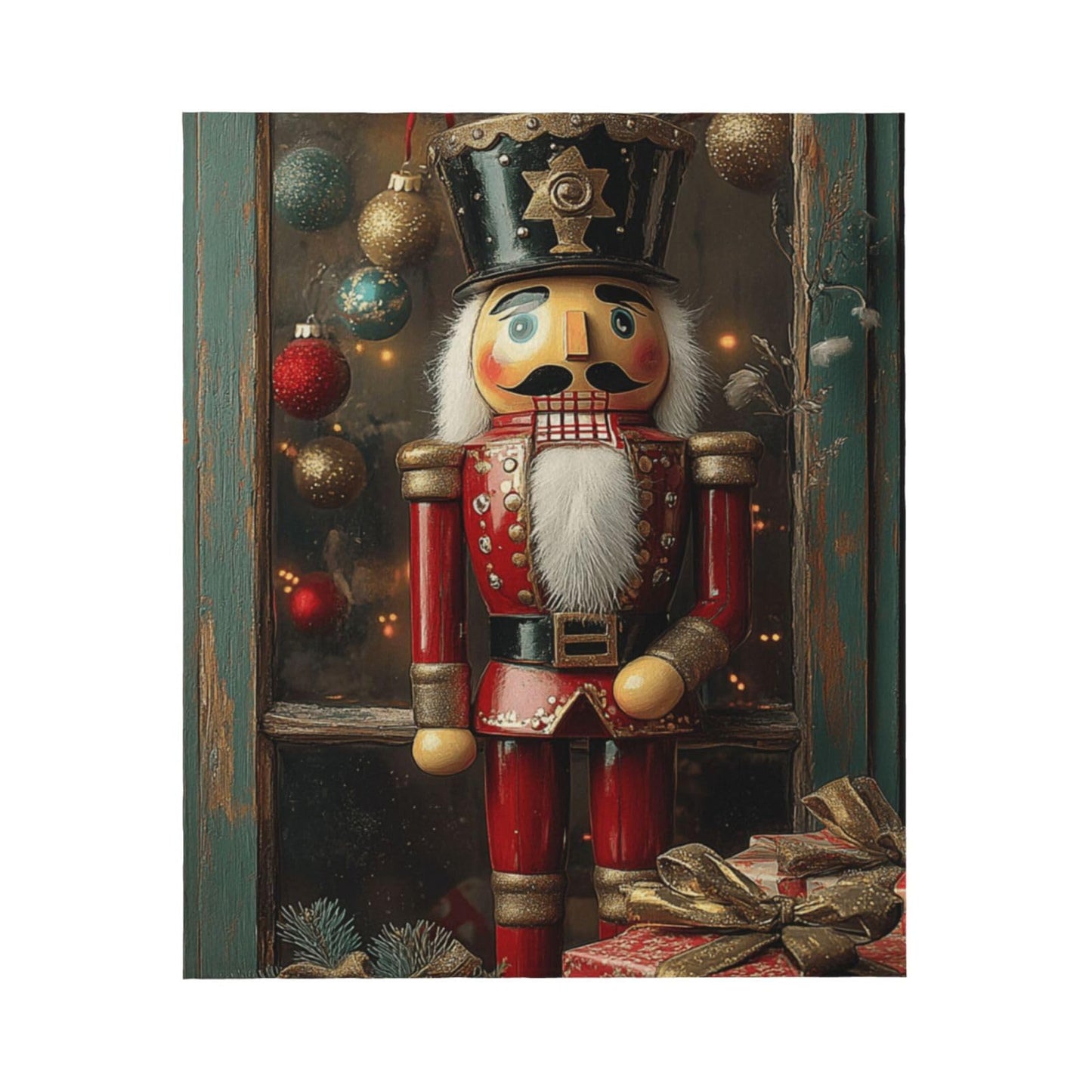 Cafemira Christmas Soldier,Adults Soft Flannel Blanket,Gift Fleece Blankets,60x50 Inch,All Season,Lightweight Durability,Couch Knee Throw,for Sofa,Bed,Camping,Office nap,Practical Decor.