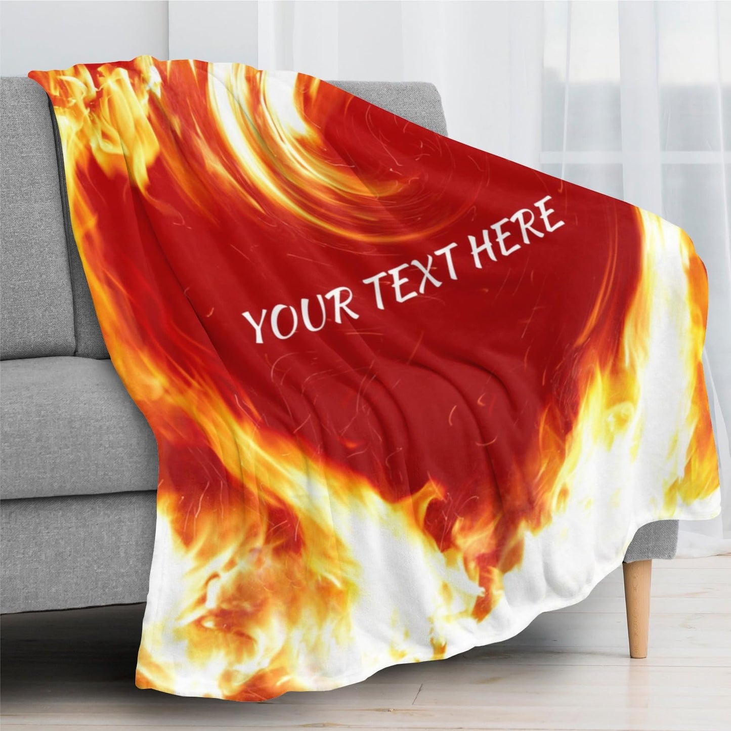 Heart Blankets, Personalized Throw Blanket for Couch Sofa Bed, Soft Warm Fuzzy Cozy, 30 x 40 Inches