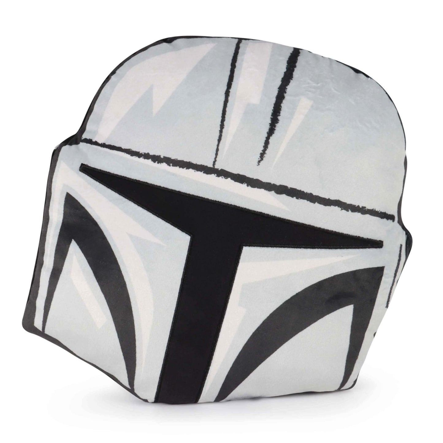 Jay Franco Kids Nogginz Set – 12" Inches Nogginz Pillow & 40" x 50" Inches Cozy Plush Throw Blanket, Ultra-Soft Character Nap Set for Travel, Bedroom & Couch Décor, Gray - Star Wars Mandalorian