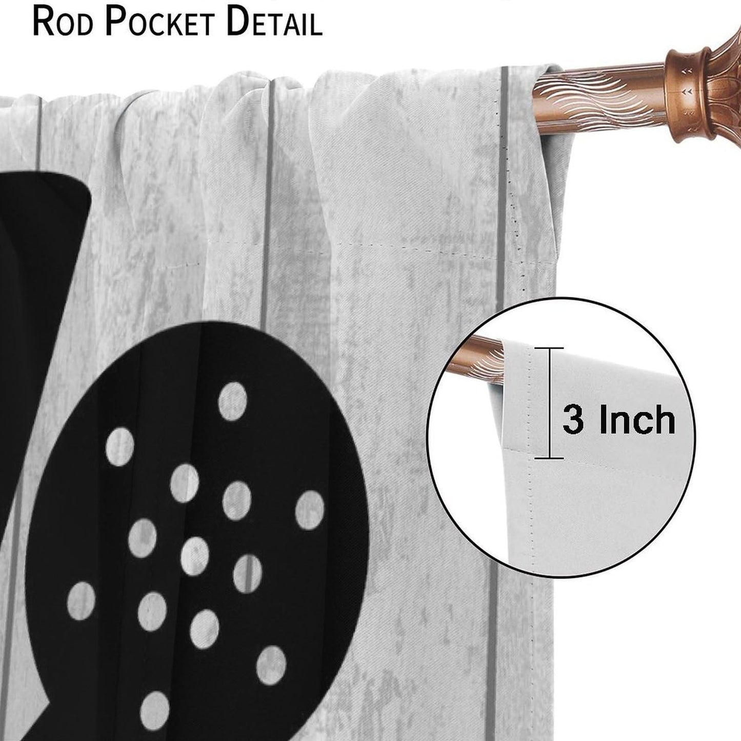 Fblifil Rustic Kitchen Curtains Funny Quotes Farmhouse Wooden Plank Wood Knife and Spoon Country Farm Rod Pocket Window Treatment for Bedroom Living Room Kitchen Decor 42" W X 45" L