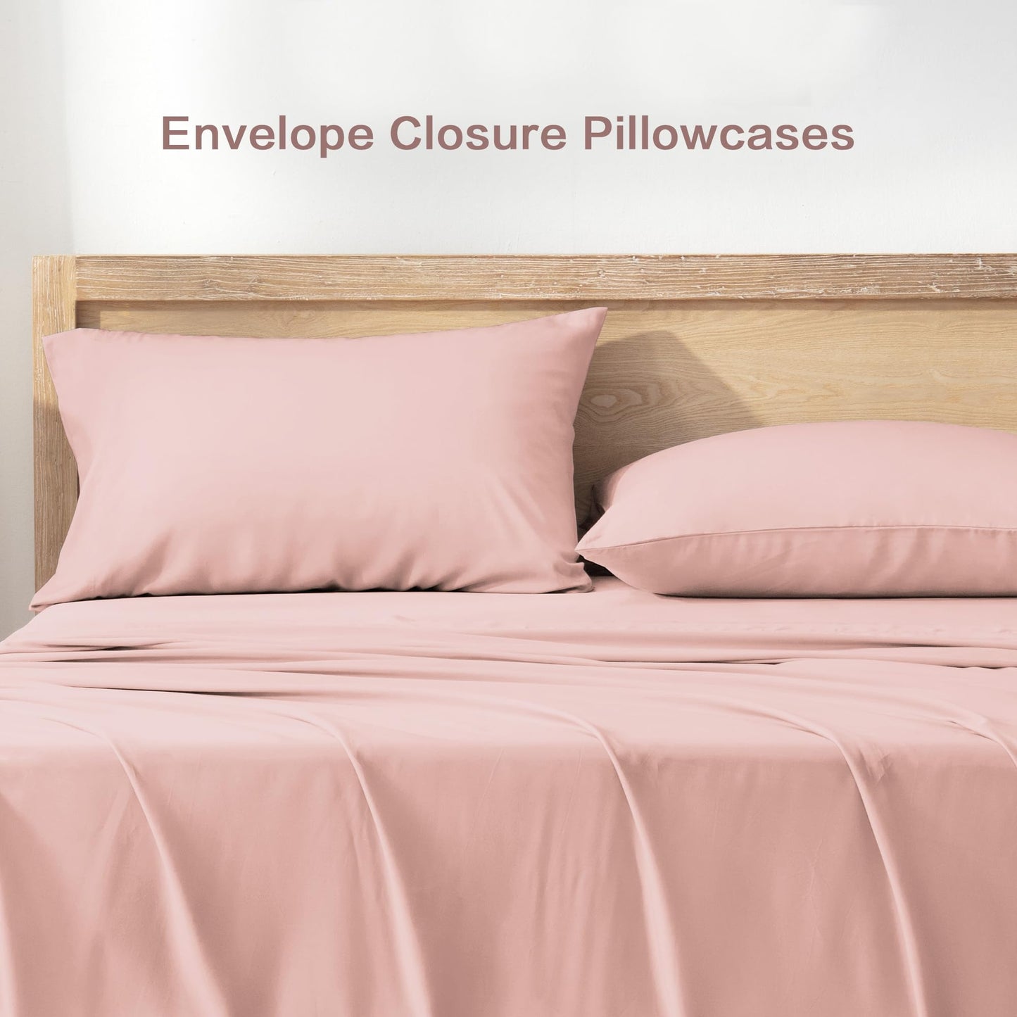 Andency Blush King Size Sheets Set, 100% Viscose Derived from Bamboo, Cooling King Sheets, Deep Pocket Up to 16", Silky Soft Bed Sheets, Hotel Luxury Breathable Bedding Sheets & Pillowcases…