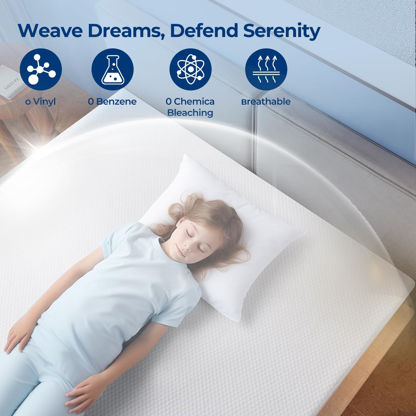 TASTELIFE King Size Waterproof Mattress Protector, 3D Air Fabric Cooling King Bed Mattress Protector, Breathable Fitted Mattress Cover with Deep Pocket, Fits 8 to 21 Inch Mattress