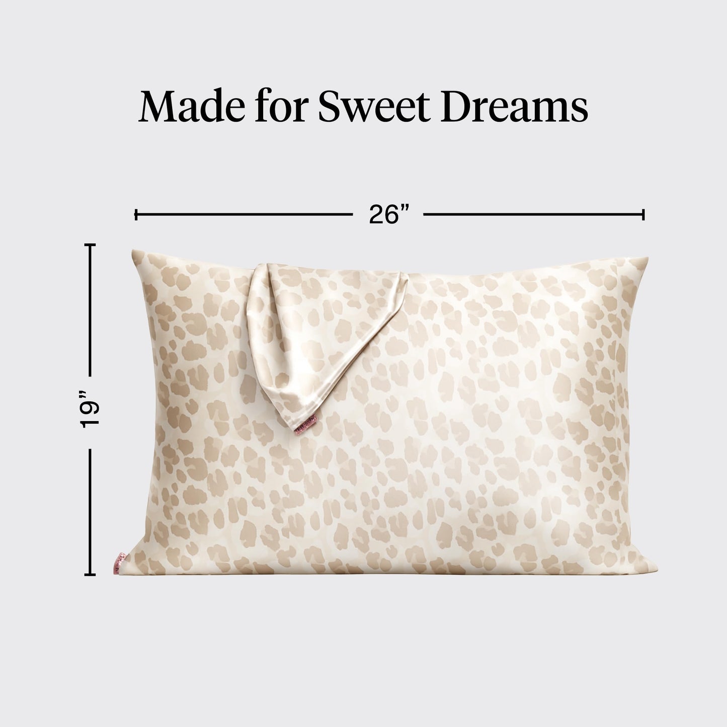 Kitsch Satin Pillowcase with Zipper for Hair & Skin - Softer Than Silk Pillow Cases, Smooth Cooling Satin Pillow Case, Wrinkle-Free, Machine Washable - Pillow Cases Standard Size 19x26 - Leopard