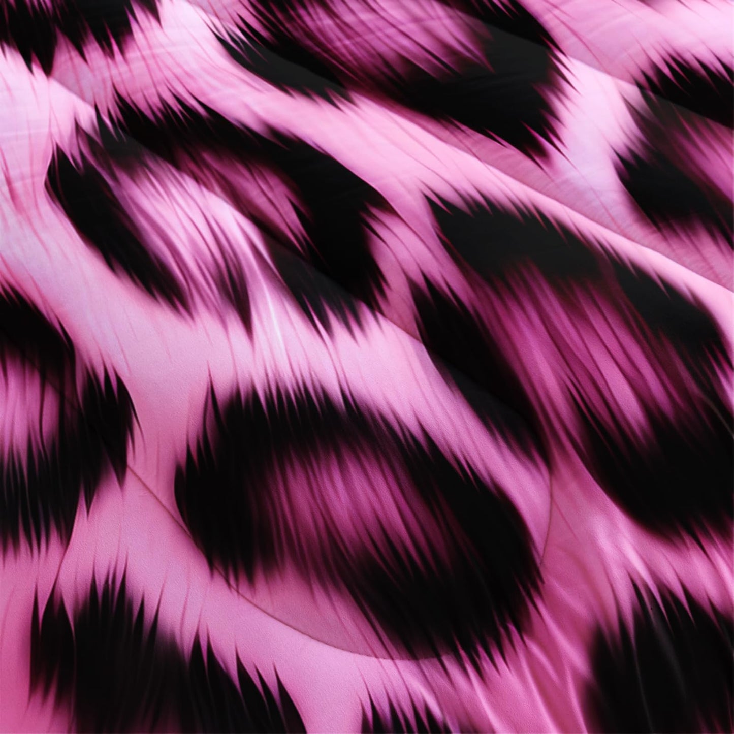 QOOMO 3Pcs Pink Leopard Print Comforter Set Twin,Cheetah Bedding Set for Teens Boys Girls,Wild Animal Printed Comforter with 2 Pillowcases,Down Alternative,Soft and Lightweight