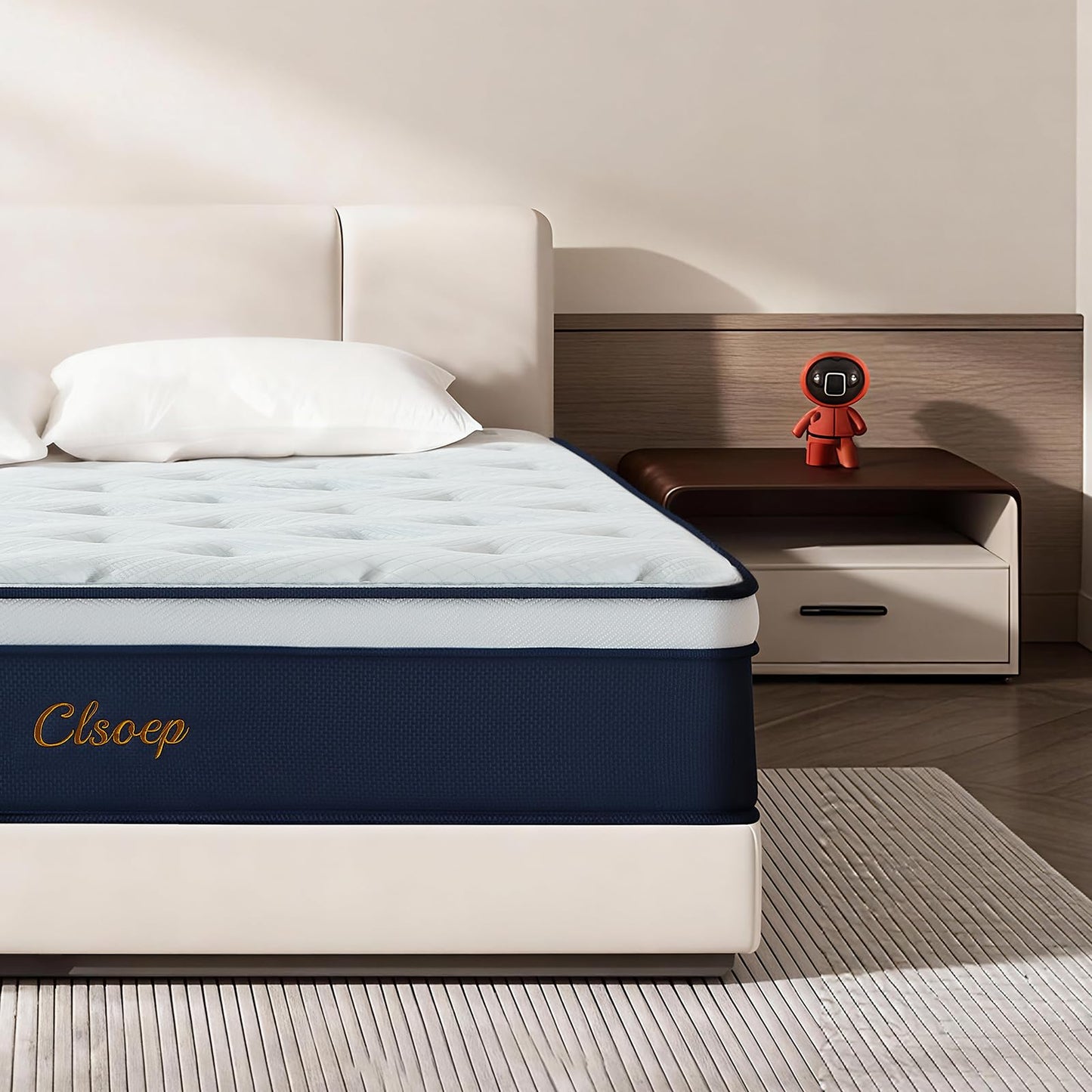 Twin Mattress,10 Inch Twin Size Mattresses in a Box, Hybrid Pocket Spring Mattress with CertiPUR-US Certified Foam, Fiberglass Free, Cool Sleep Technology 75''L x 39''W