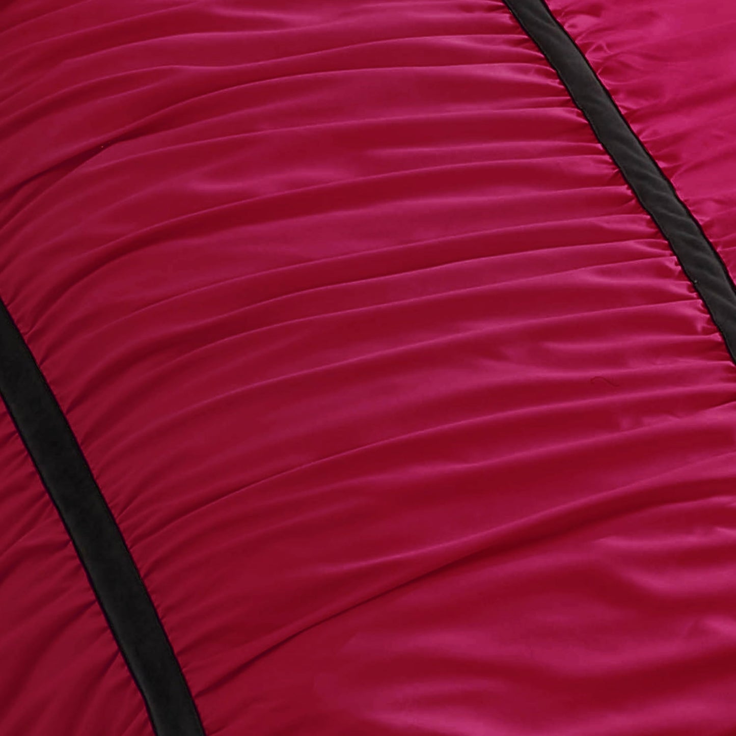 Juicy Couture Hot Pink Amelie Velvet Bows Ruched King Comforter Set - 3 Piece Stylish Bedding Ensemble