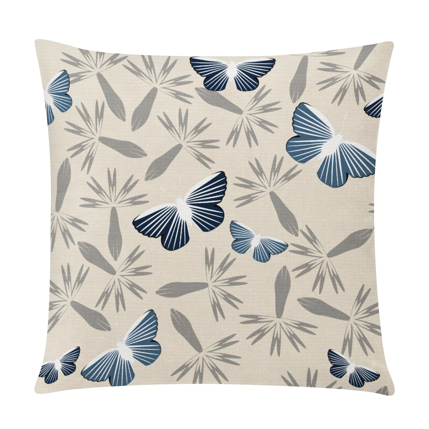COMMINY Blue White Pillow Covers 18x18 Set of 6, Daisy Flower Throw Pillow Cover Case Square Cushion Cover for Sofa Bedroom Living Room Farmhouse Home Decor