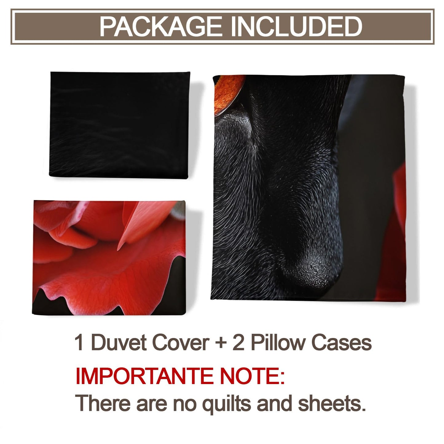 PAISUOQ Cat Print Bedding Sets, Cat with Roses Duvet Cover Queen, Romantic Animals Comforter Cover with Zipper Ties, 3 Pieces with 2 Pillowcases, Home Decor & Gifts