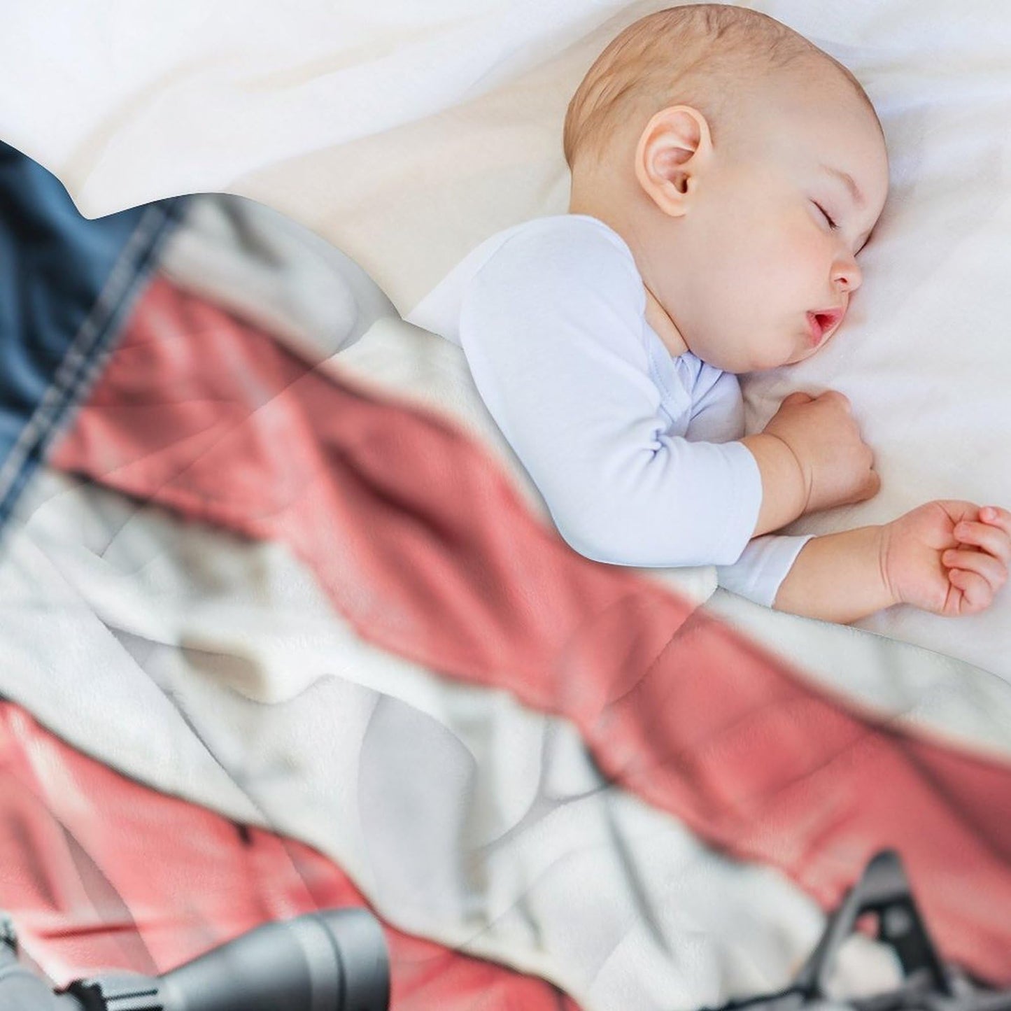 TOWINSFB American Flag Military Throw Blanket, Warm Cozy Soft Blanket Gun Theme July Fourth Blanket for Bed Couch Sofa, 30"x40"