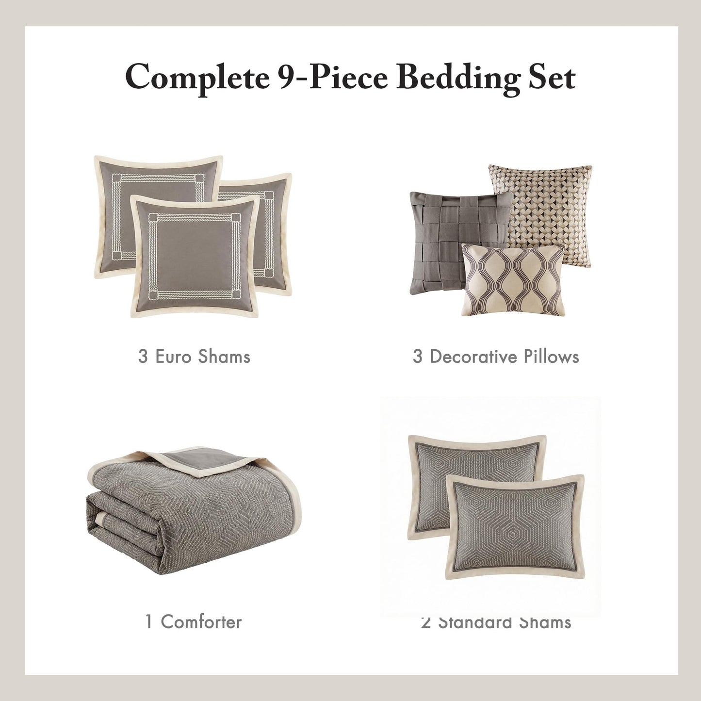 Madison Park Signature Cozy Comforter Set - All Season Bedding Combo