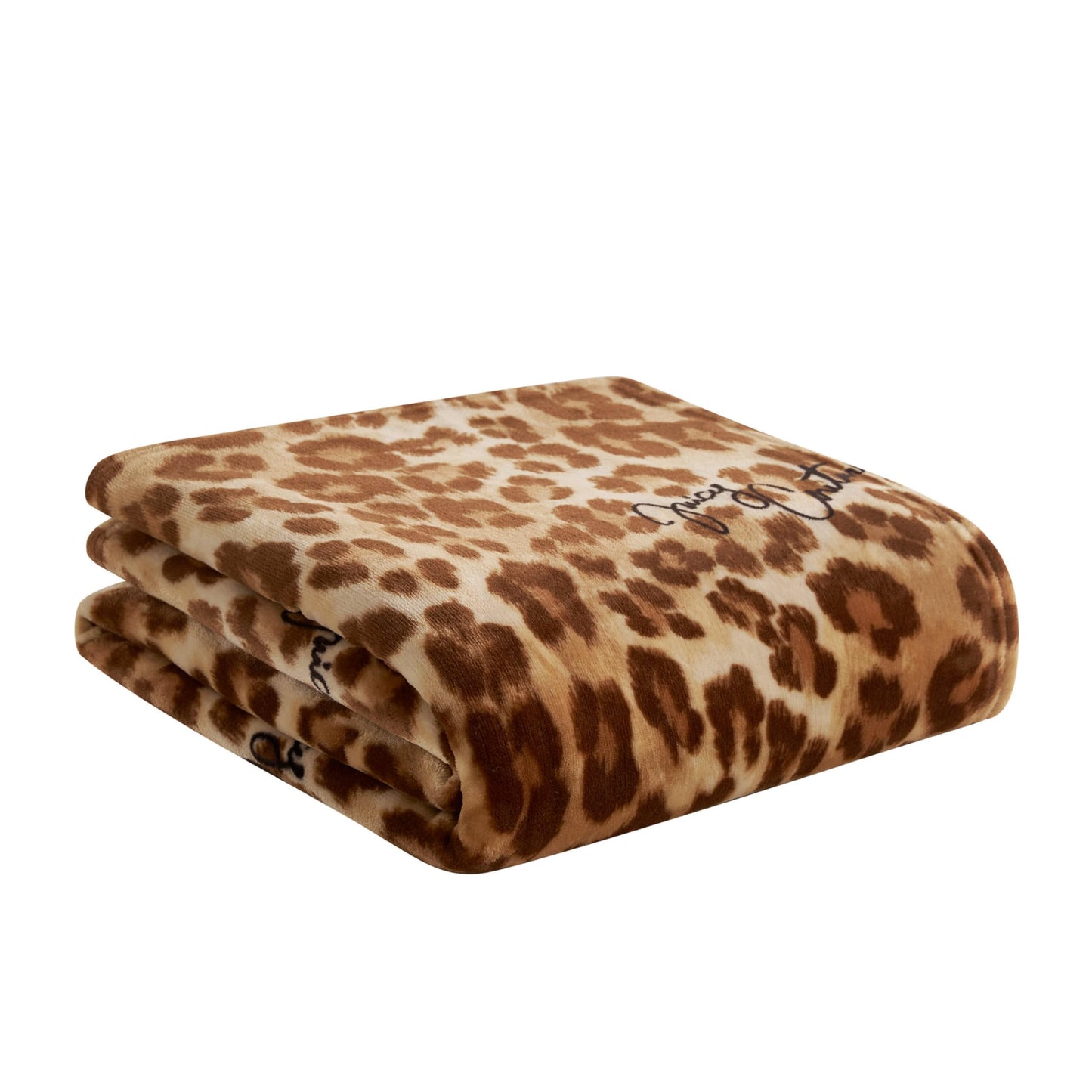 Juicy Couture - Throw Blanket | Regent Leopard | Plush and Cozy | Decorative Blankets for Sofas, Chairs and Beds| Luxurious and Soft | Chic Home Decor | Measures 50" x 70" | Brown