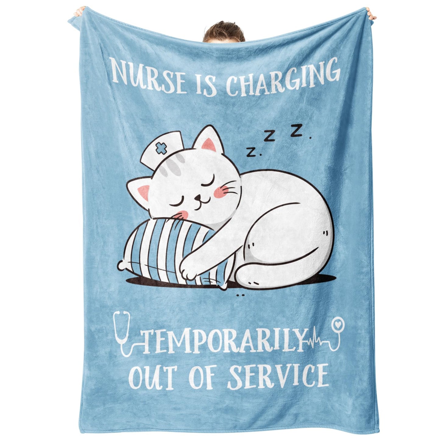 GoMelley Funny Nurse Gifts for Women Men, Nurse Week/Day Gifts 2026, Soft Flannel Blanket, Nurses Birthday, Appreciation, Graduation Gift, RN LPN Gift for Nurses Practitioner, 60"*50"