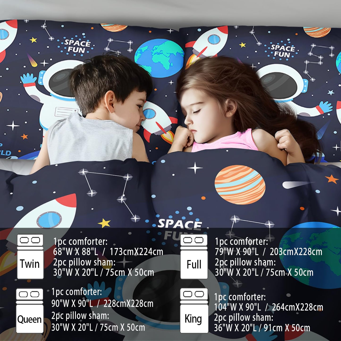 Llyxsest Blue Star Comforter Set Queen,Blue Space Bedding Set Queen for Boy,Star Quilt Space Themed Party Decorations,Galaxy Birthday Decorations for Kids and Adult