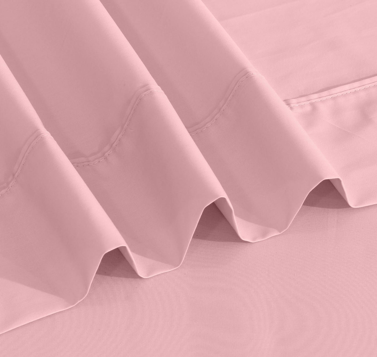 RUVANTI 100% Cotton Percale Sheets Full Size, Bridal Rose