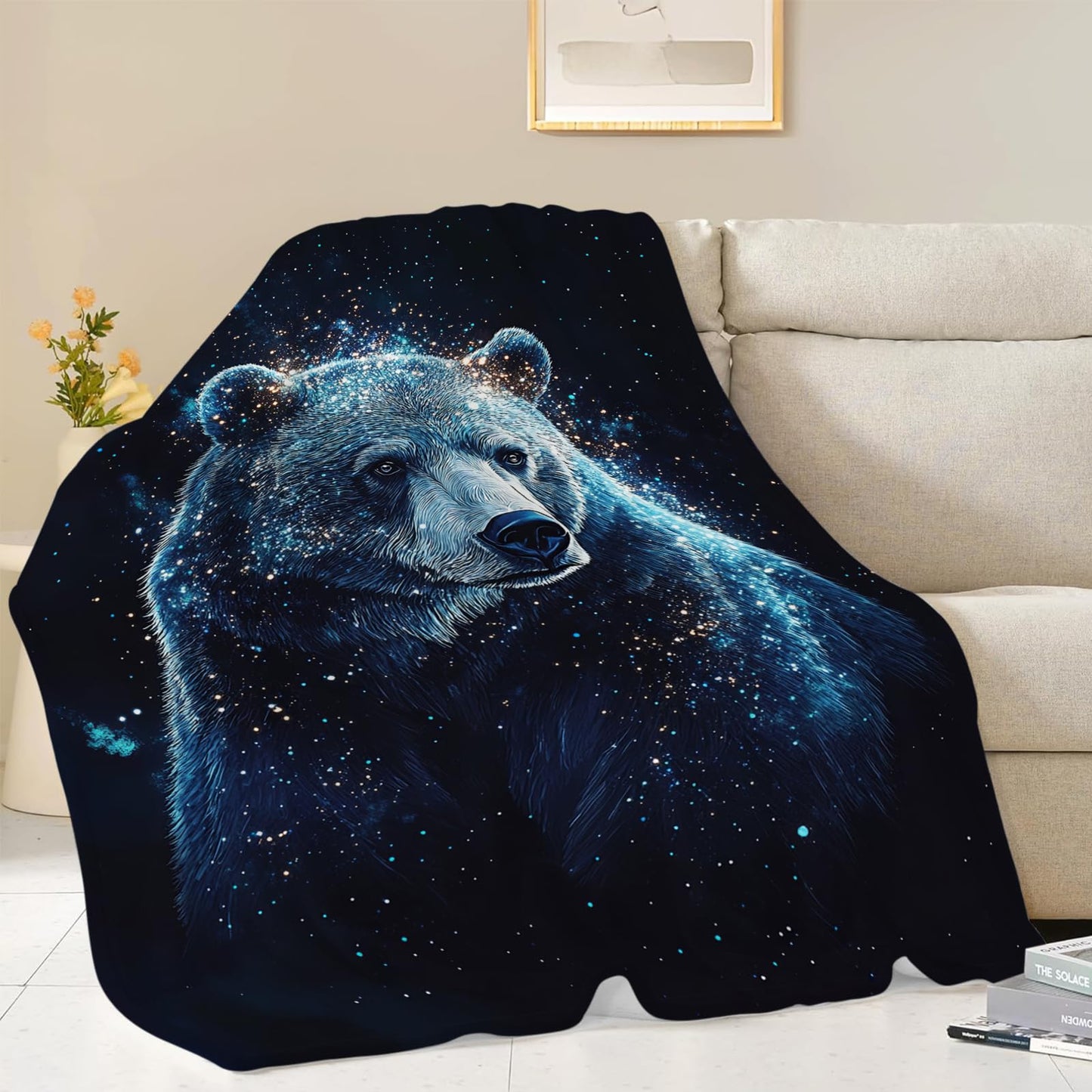 Bear Blanket, Bears Throw Blanket, Bear Gifts, Animal Blankets, Bears Stuff Fleece Flannel Plush for Mann Women Girls Lovers Adults Soft Bedding for Sofa Office Home Decor 40"X50"