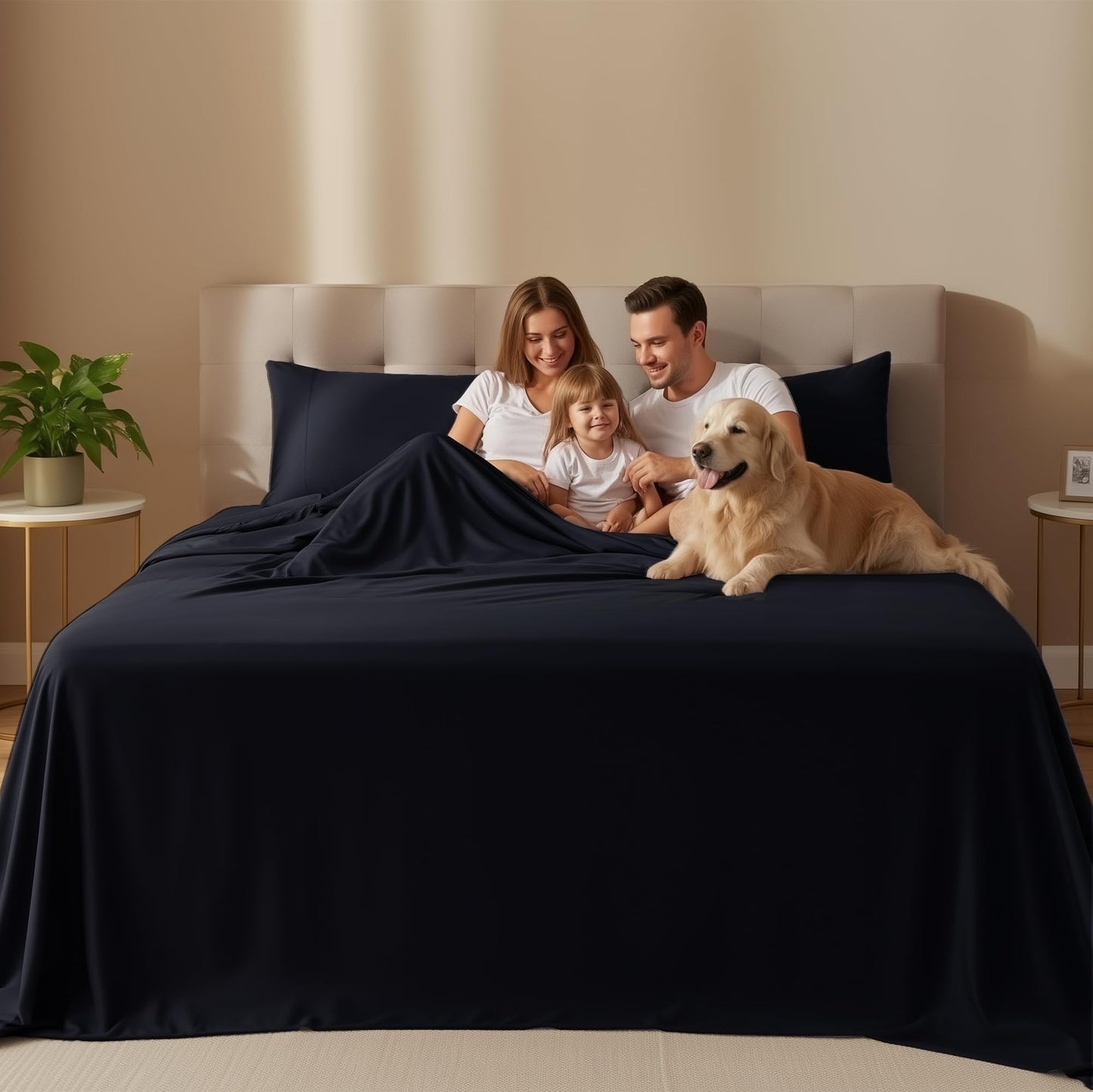 Utopia Bedding Queen Size Sheet Set – 4 Piece Bed Sheets, Soft and Breathable Microfiber, Includes 1 Fitted Sheet, 1 Flat Sheet and 2 Pillowcases – Oeko Tex (Black)