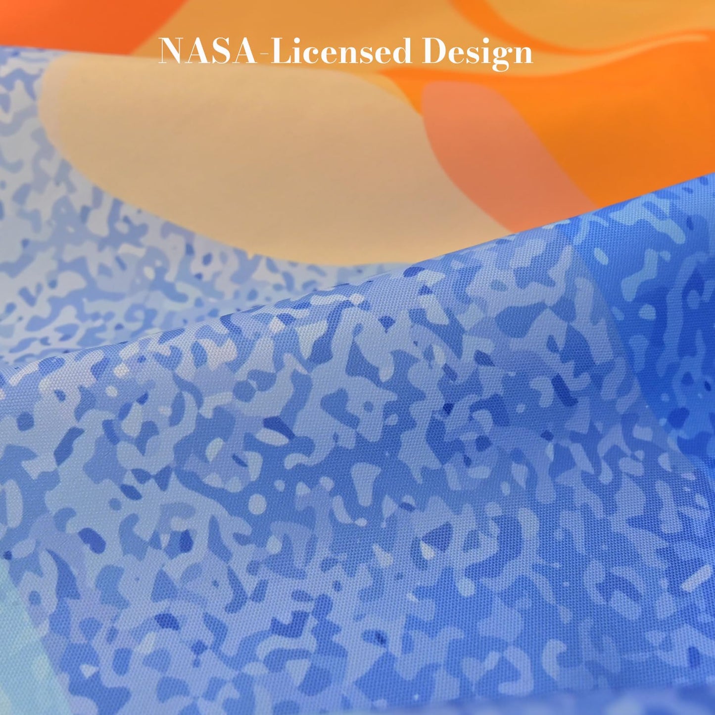 DRIFTED ROOT NASA Licensed No Hook Shower Curtain Set, Cosmic Dunes Nebula Starscape Design, Space Poster Art, Oxford Cloth, Bathroom Hotel Decor (Cosmic Dunes-Blue, 72" W x 74" L (Pack of 1))