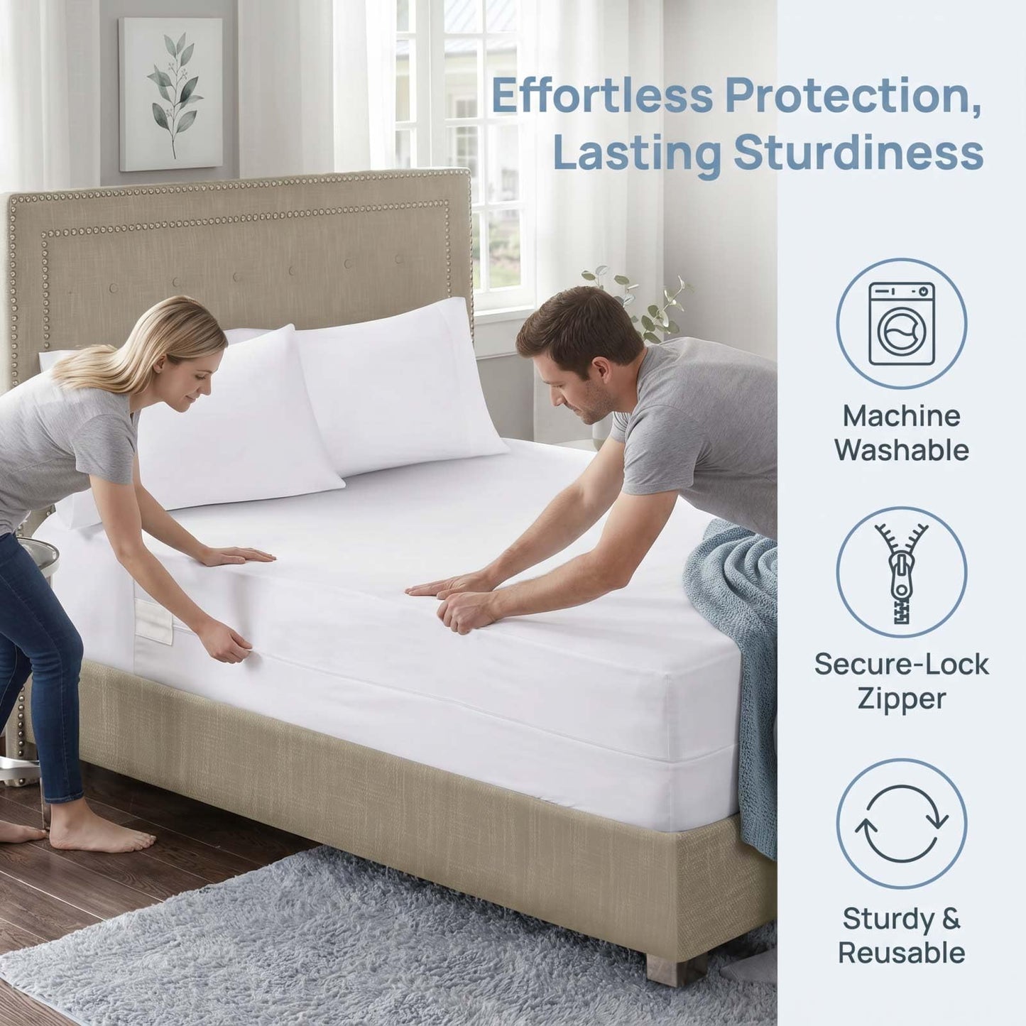 Mattress Encasement Twin XL, Mattress Protector Zippered Premium Quality Hypoallergenic Encasement-Fully Encased-9 Inches Deep