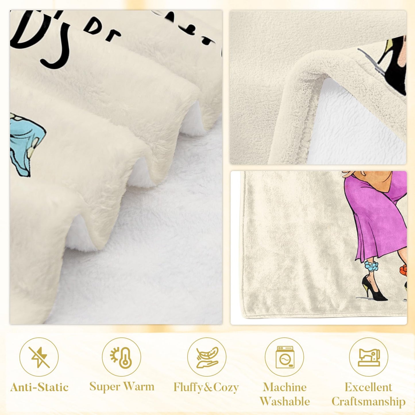 Soft Friend Blanket for Women, Warm and Cozy Friendship Gifts for Women, Friends Blanket for Friendship, Birthday, Warm Throw Blanket Gifts for Chritsmas Thanksgiving 50x60