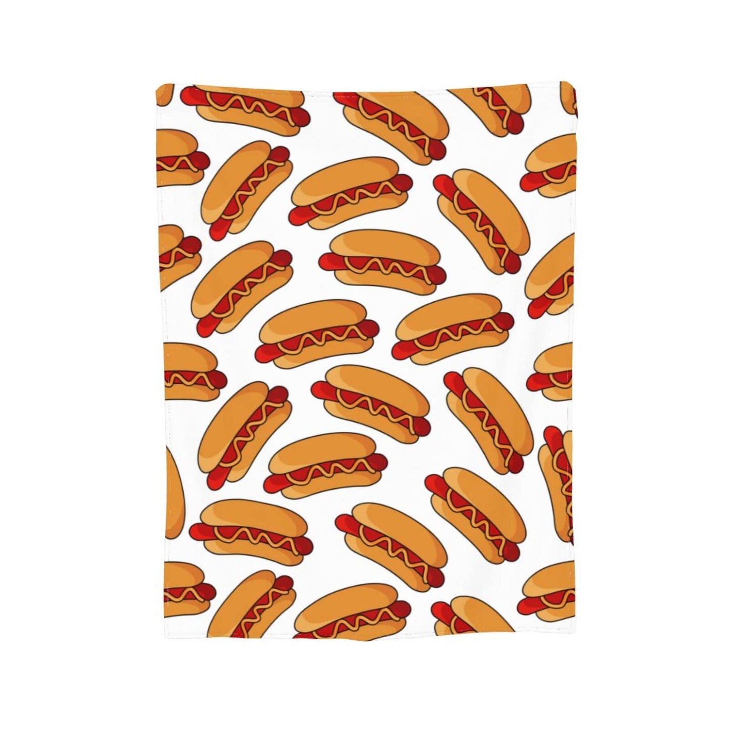 Hot Dog Food Throw Blanket Super Soft Warm Bed Blankets for Couch Bedroom Sofa Office Car, All Season Cozy Flannel Plush Blanket for Girls Boys Adults, 50"X40"
