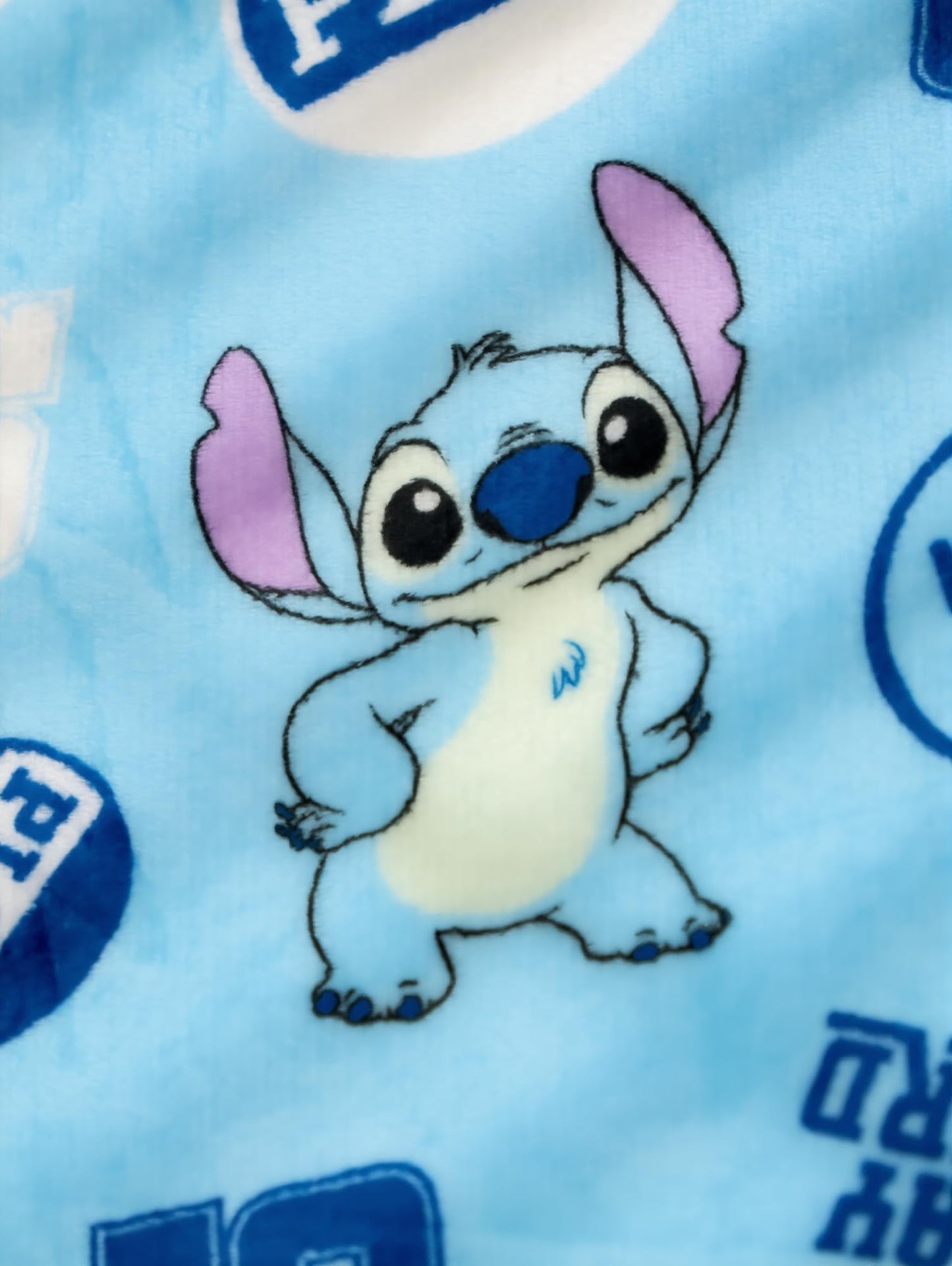Northwest Disney Stitch Plush Throw Blanket, Oversized 62" x 90" Silk Touch Soft Fleece Blanket for Kids & Adults, Officially Licensed