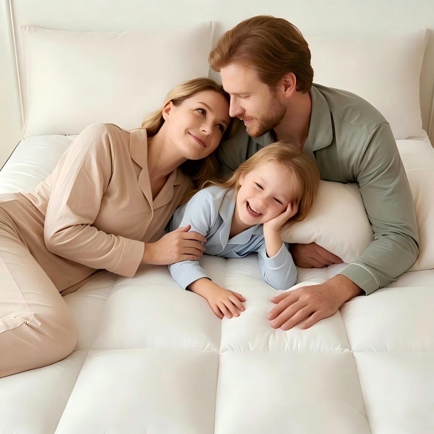 TerraSera Thick Mattress Topper Bed Topper Soft Pillow Top Mattress Topper Mattress Pad with Deep Pocket Breathable Machine Washable Durable Polyester(King)