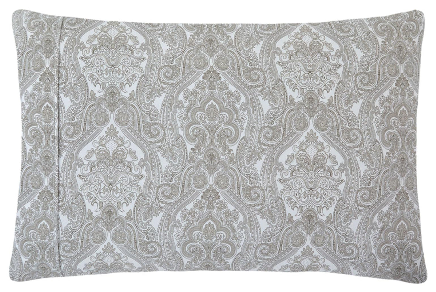 Spirit Linen home 6-Piece King Size Bed Sheet Set - Deep Pocket, Paisley Pattern, Soft and Breathable Bed Sheets, Microfiber Material, Includes 1 Fitted, 1 Flat, 4 Pillowcases - Light Grey Paisley