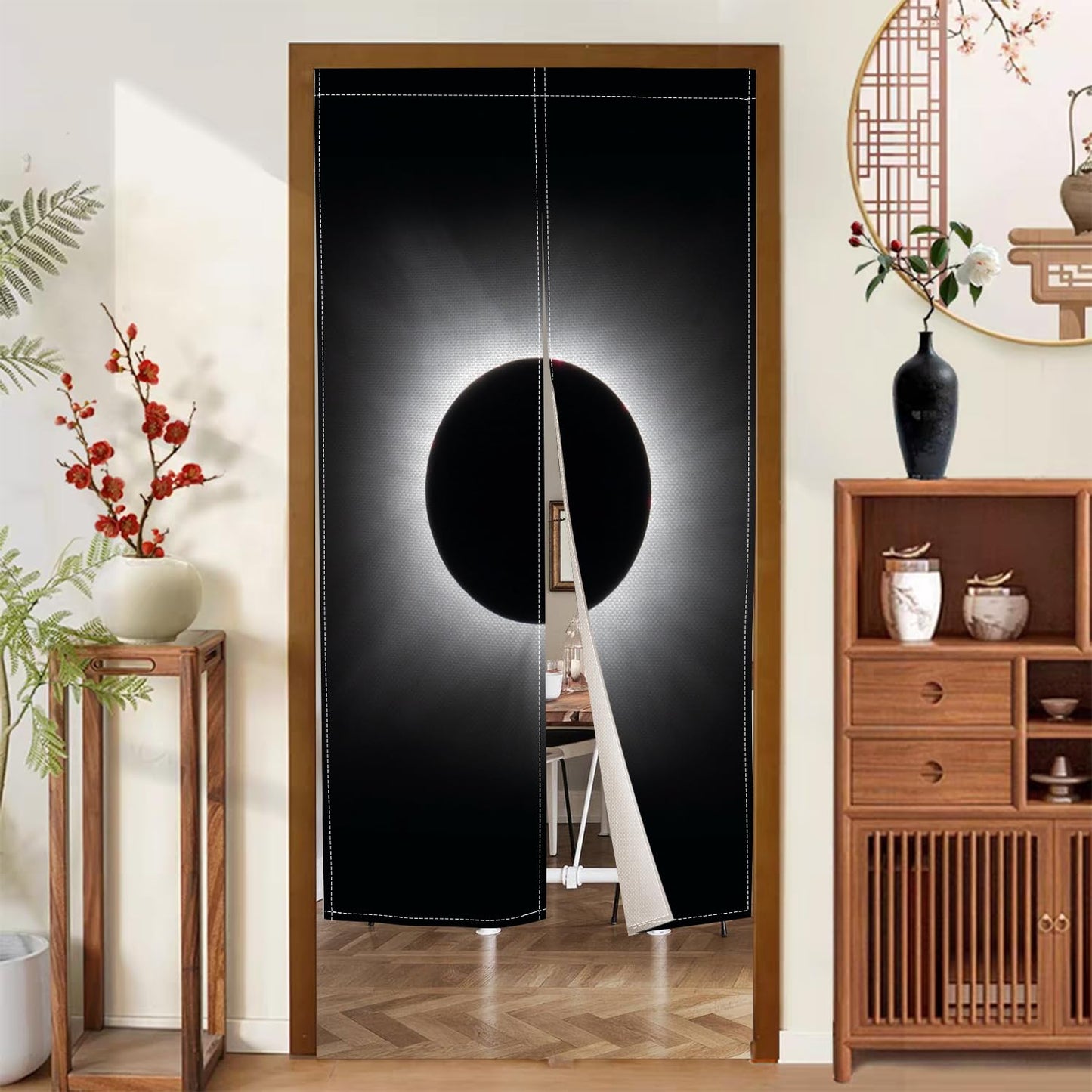 XMJJKUF Noren Japanese Doorway Curtain Japanese Style Feng Shui Window Treatment Long Door Curtain Tapestry Panel for Wall Hanging Bistro Room Privacy Partition Bedroom Home Decors,33.5"x 70.9"