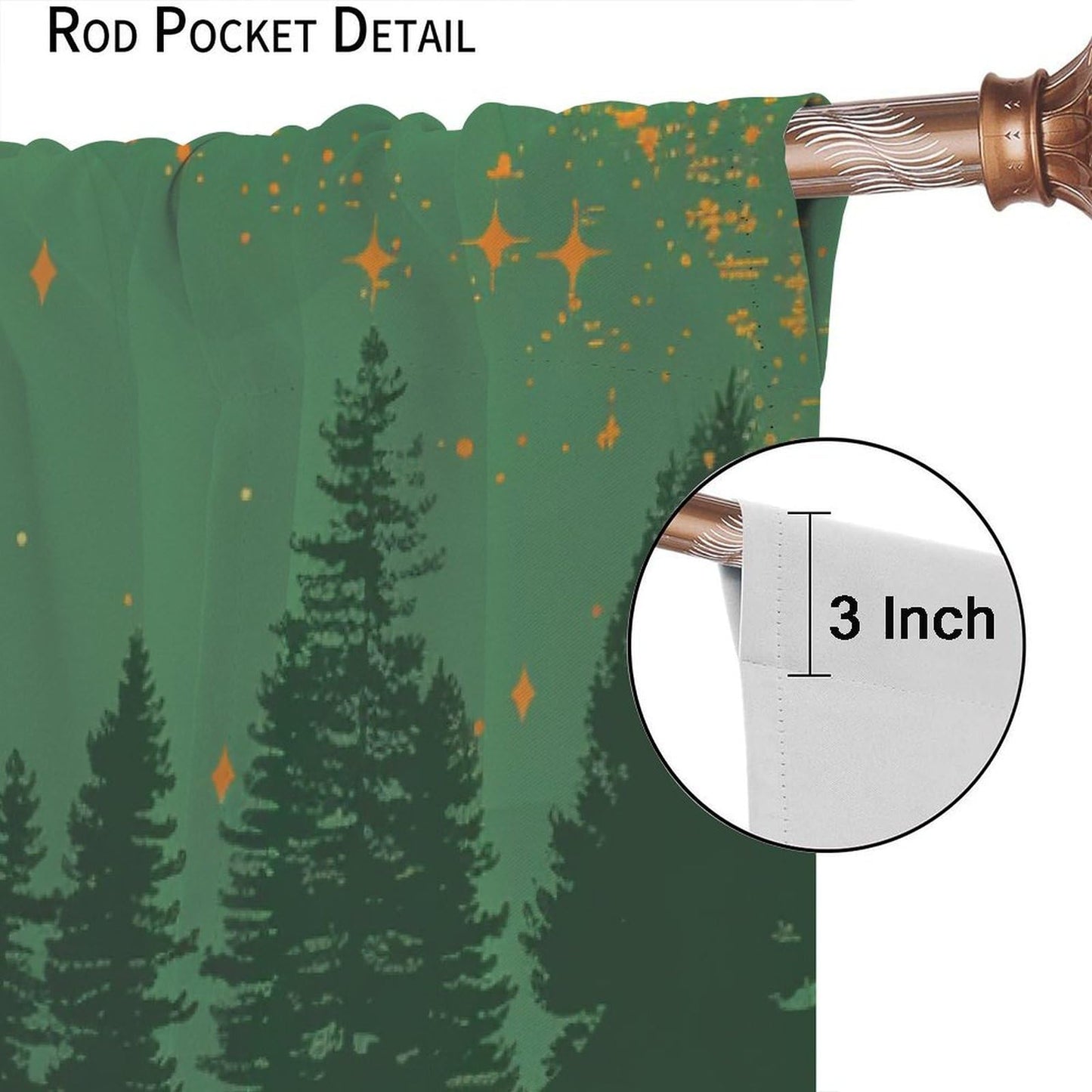 TOWINSFB Nautical Sailboat Moon Blackout Curtains for Living Room Bedroom, Fantasy Star River Ship Forest Window Curtains Rod Pocket Thermal Insulated Window Drapes, 2 Panels, Each 21" W x 45" L