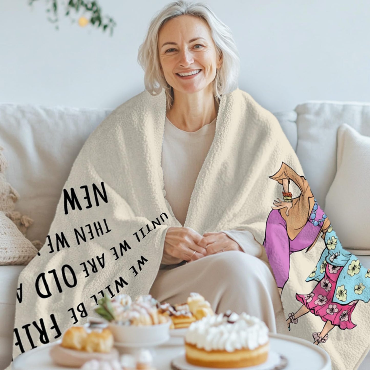 Soft Friend Blanket for Women, Warm and Cozy Friendship Gifts for Women, Friends Blanket for Friendship, Birthday, Warm Throw Blanket Gifts for Chritsmas Thanksgiving 50x60