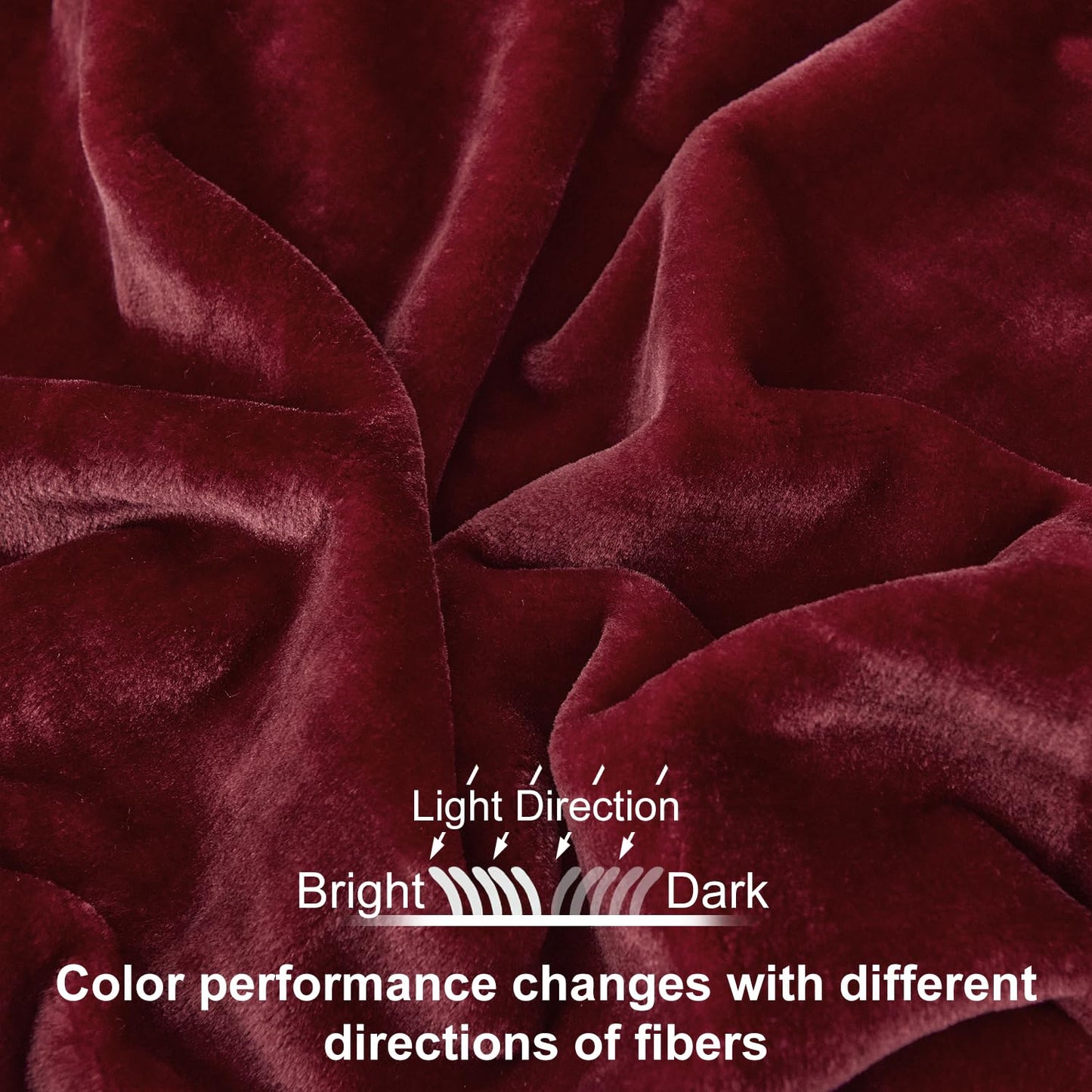 JYK Fleece Plush Blanket - 3.5 LB, 1 Ply Lightweight Korean Style Mink Blanket, Queen 79" x 91" - Super Soft, Warm & Cozy, Microfiber Bed Blanket for All Seasons, Burgundy