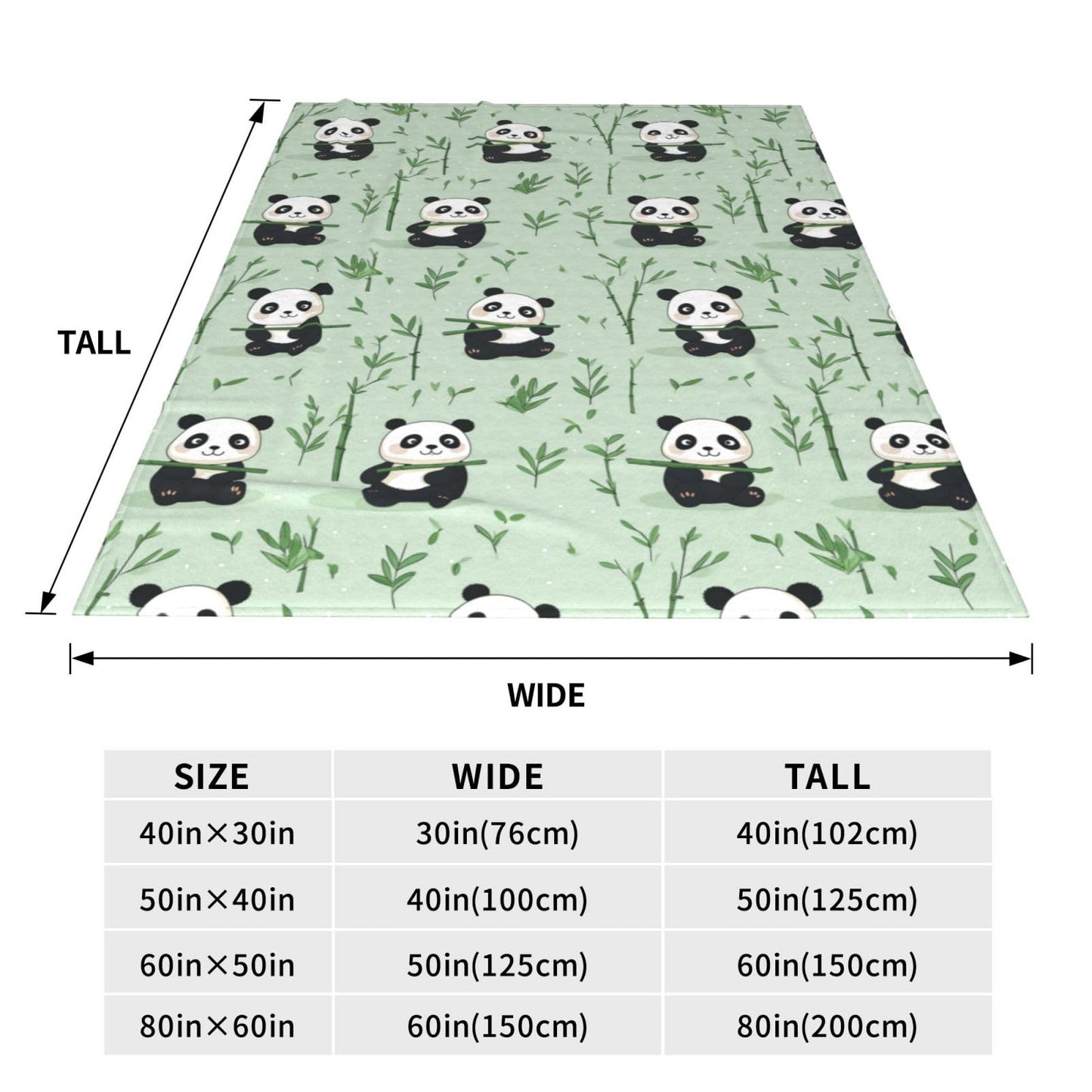 amepay Cute Baby Pandas Blanket Gifts for Panda Lover Adults Kids Girls Cartoon Flannel Throw Blankets Soft Fuzzy Lightweight for Home Decor Couch Bed Sofa 60x50 Inches
