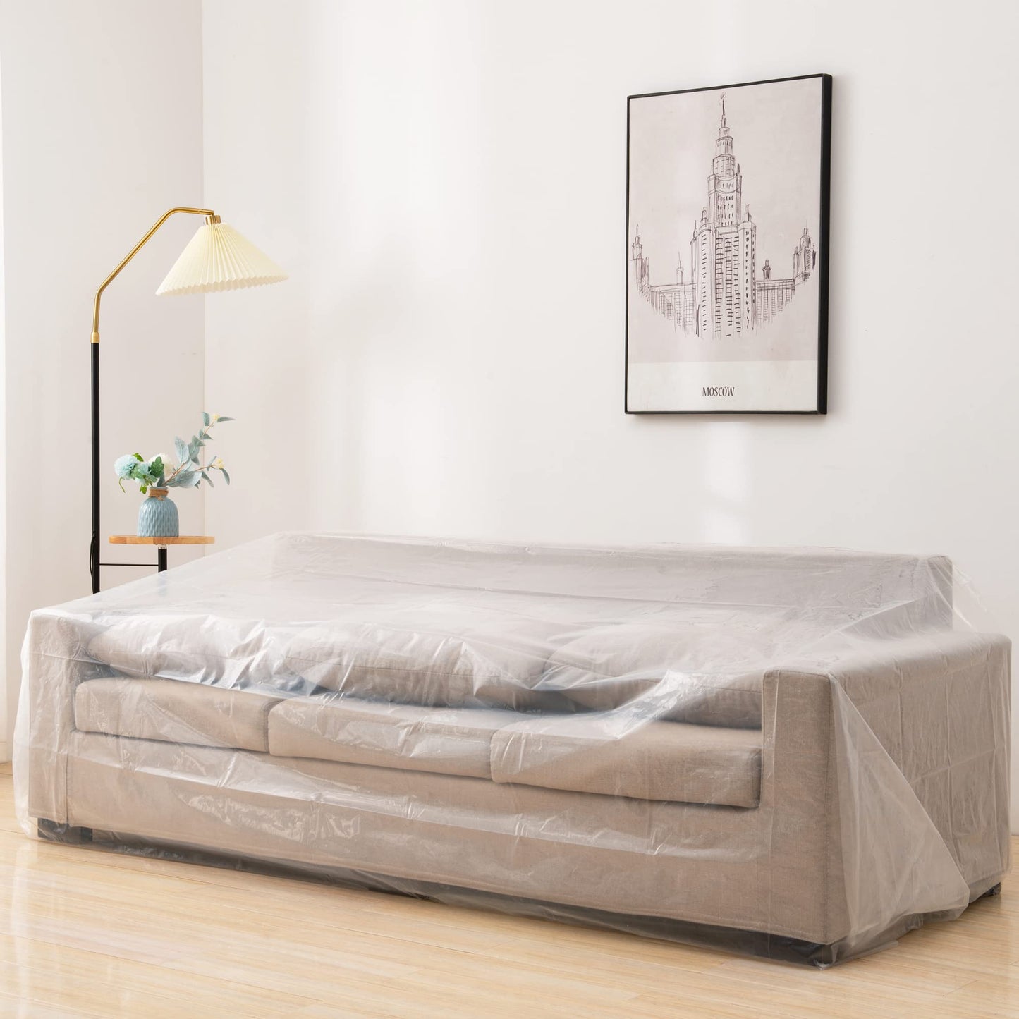 Liyaomix 2 Pack Queen Mattress Bags for Moving Storage, 1.5 Mil 76" x 96" Clear Waterproof Plastic Mattress Bag Cover, Disposal Mattress Protector for Queen Size