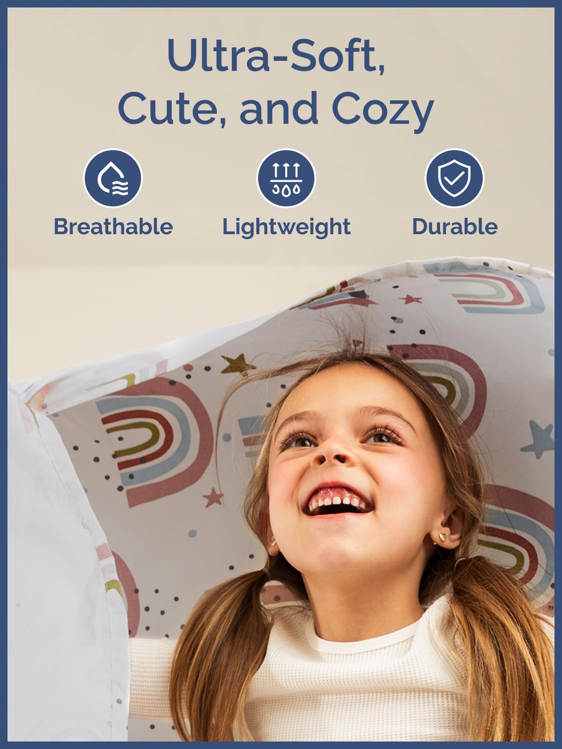 Kids Full Size Bed Sheet Set - 4 Piece Kids Loft Bed Sheets - Rainbow Star Theme Bedding - Soft, Cute and Cozy - Breathable and Machine Washable - Colorful Bed Set for Boys, Girls, Teens & Toddlers