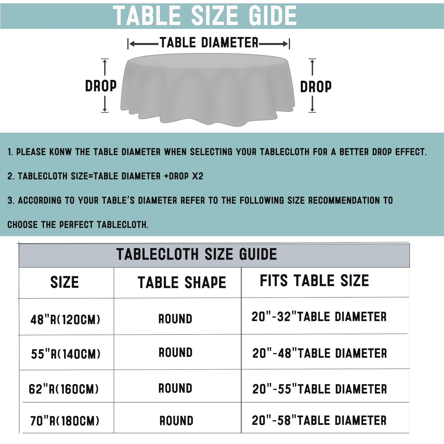Qubjus Classic Round Tablecloth Table Cloth Round Cotton Linen Farmhouse Heavy Weight Table Cover for Dining Tabletop Decoration Party, Round - 70", Beige