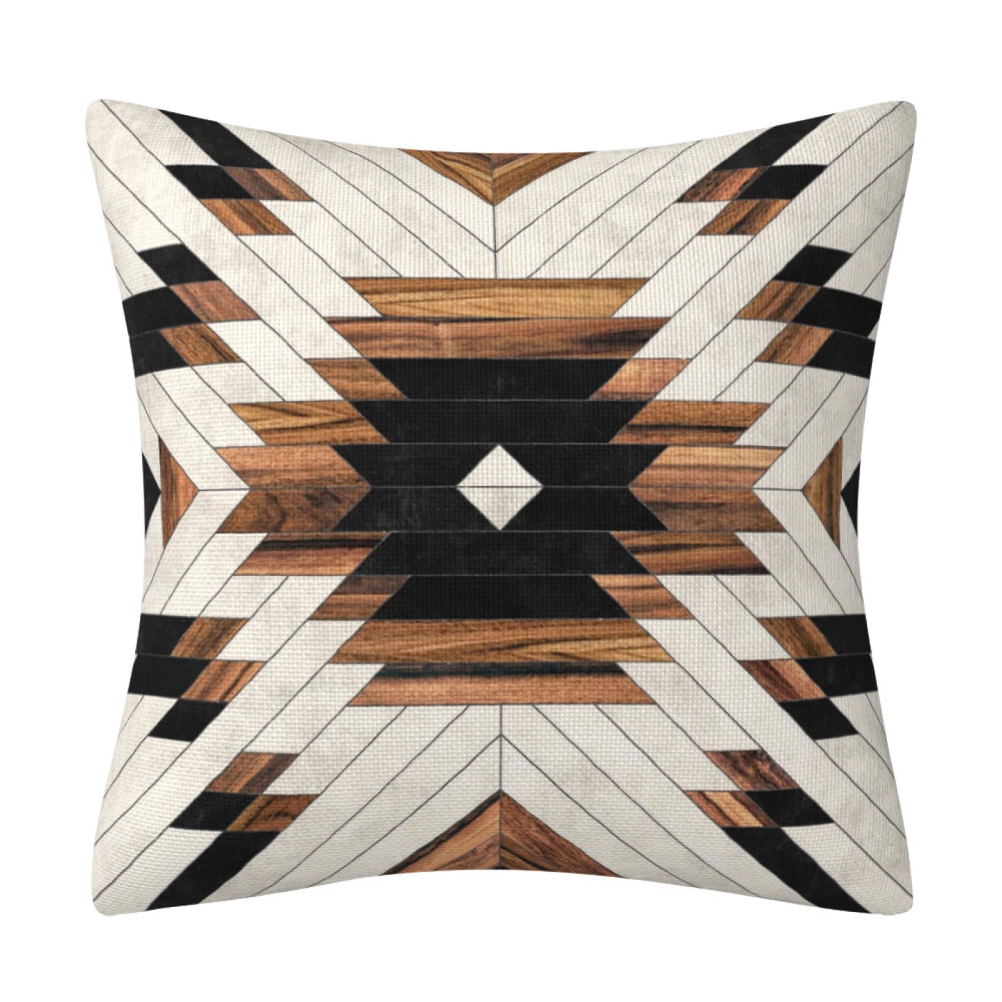 AHAHM Geometric Black Brown Throw Pillow Cover Boho Western Farmhouse Decorative Throw Pillowcase Indoor Outdoor Cushion Cover Tribal Pattern Aztec Pillowcase for Couch Bedroom 18 x 18 Inch Set of 4