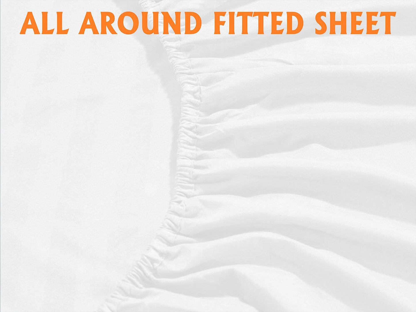 Elegant Comfort Best, Softest, Coziest 6-Piece Sheet Sets! - 1500 Premier Hotel Quality Luxurious Wrinkle Resistant 6-Piece Damask Stripe Bed Sheet Set, California King White