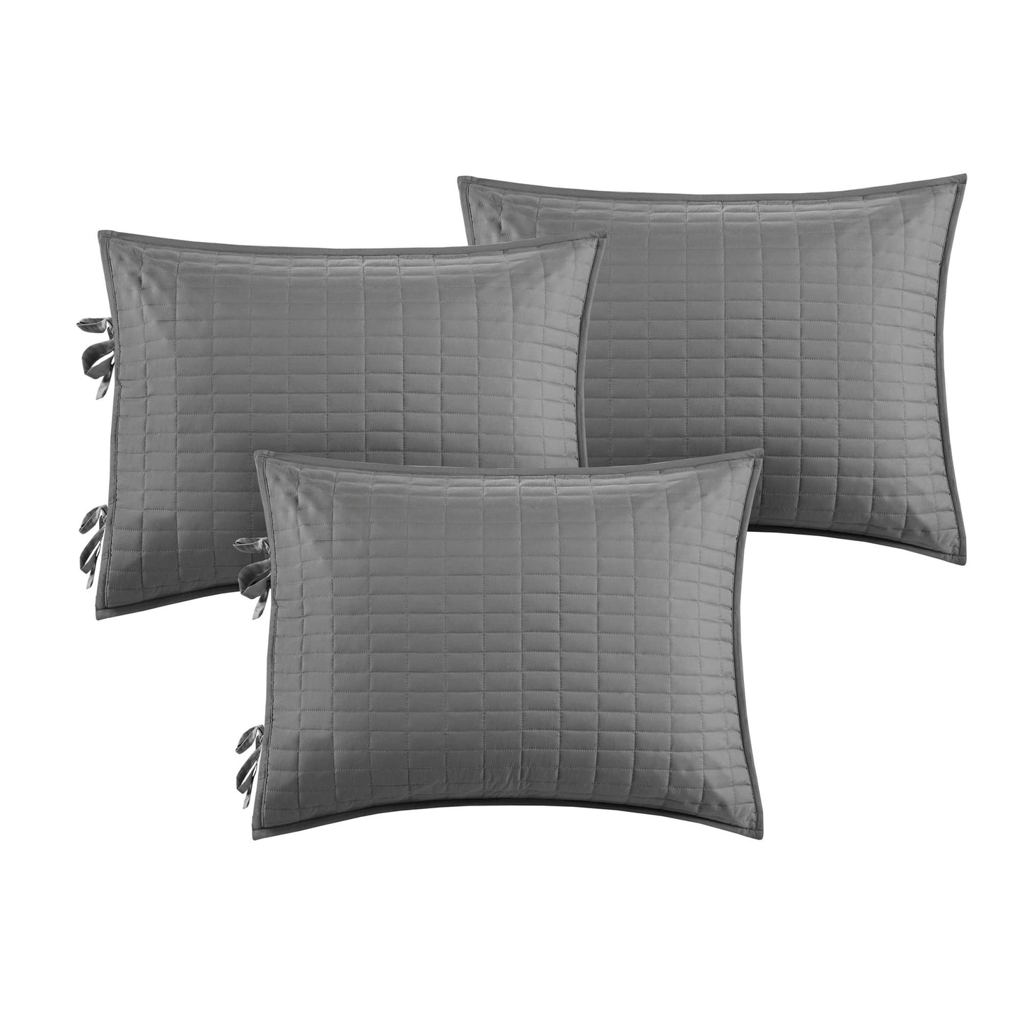 Comfort Spaces Daybed Cover- Luxe Double Sided -Quilting, All Season Cozy Bedding with Bedskirt, Matching Shams, 75'x39' Charcoal Grey 5 Piece