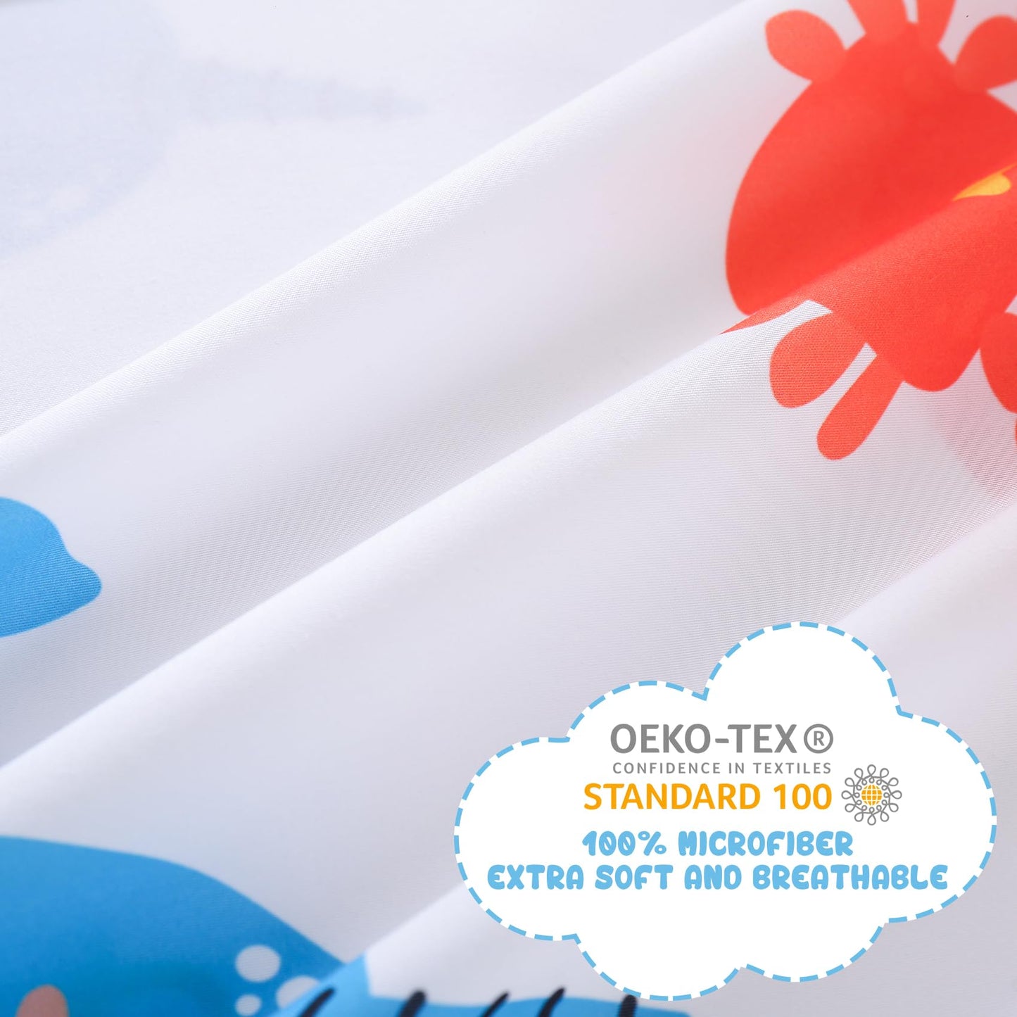 Yibeizi Full Size Sheet Sets Kids Beach Bedding Coastal Bed Sheets for Boys Ocean Print Bedsheets Microfiber Deep Pocket Nautical Patterned Bed Sheet & Pillowcase Sets 4 Pieces