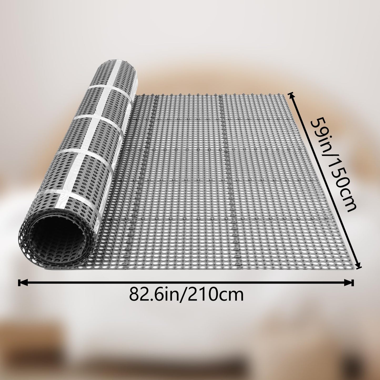 Interlocking Mattress Underlay 83" L x 59" with Aluminum Tape RV Under Mattress Modular Under Mattress Pad for RV Boat Camper Creating The Bed Air Dry and Flow（Queen）
